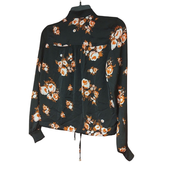 EUC Cloud Chaser Floral Bomber Jacket - Black and Orange Size XS - Picture 2 of 5